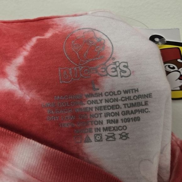 Bucees Valentines Day Road to My Heart tie dye t-shirt Red L - Picture 4 of 6